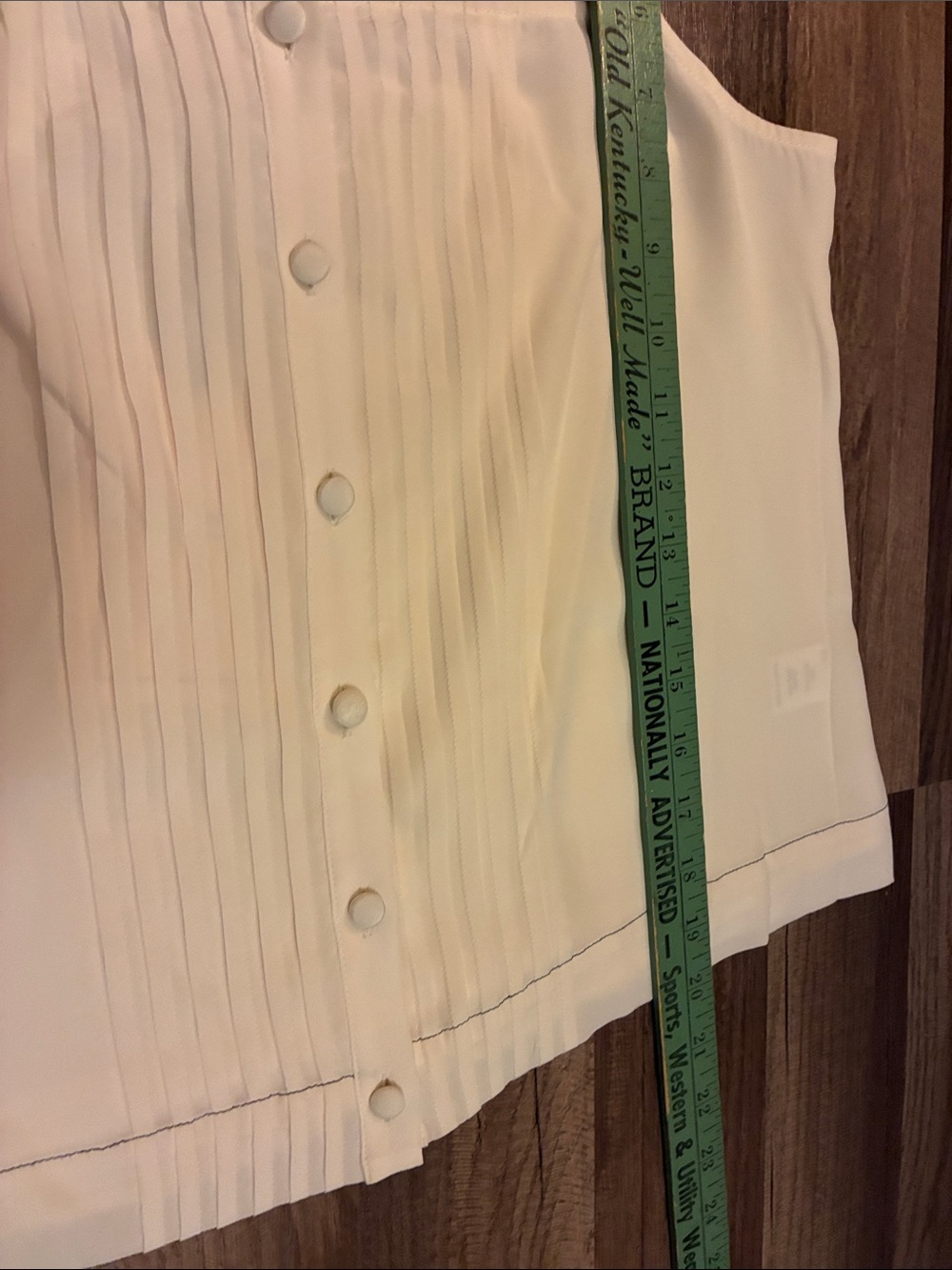 La Ligne Cream Pleated Silk Camisole with Covered Buttons- GORGEOUS- NWT - Picture 15 of 16